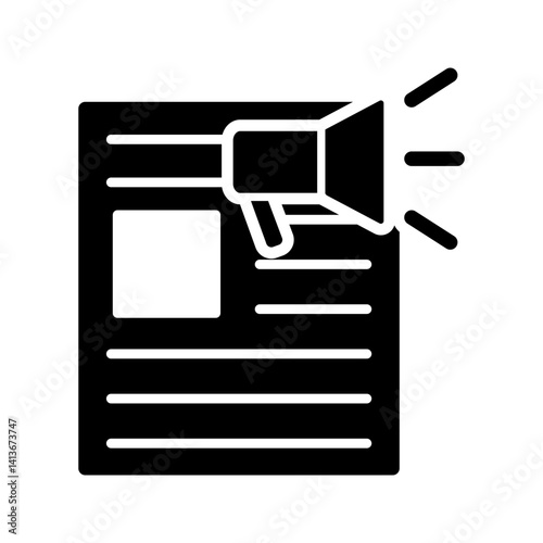 Newspaper icon design template SVG