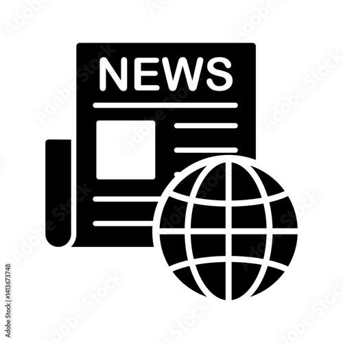 Newspaper icon design template SVG