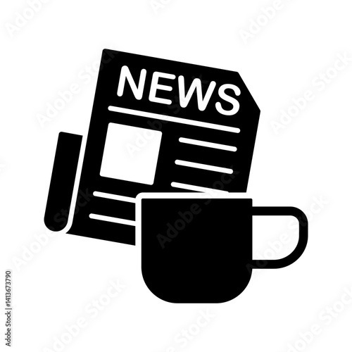 Newspaper icon design template SVG