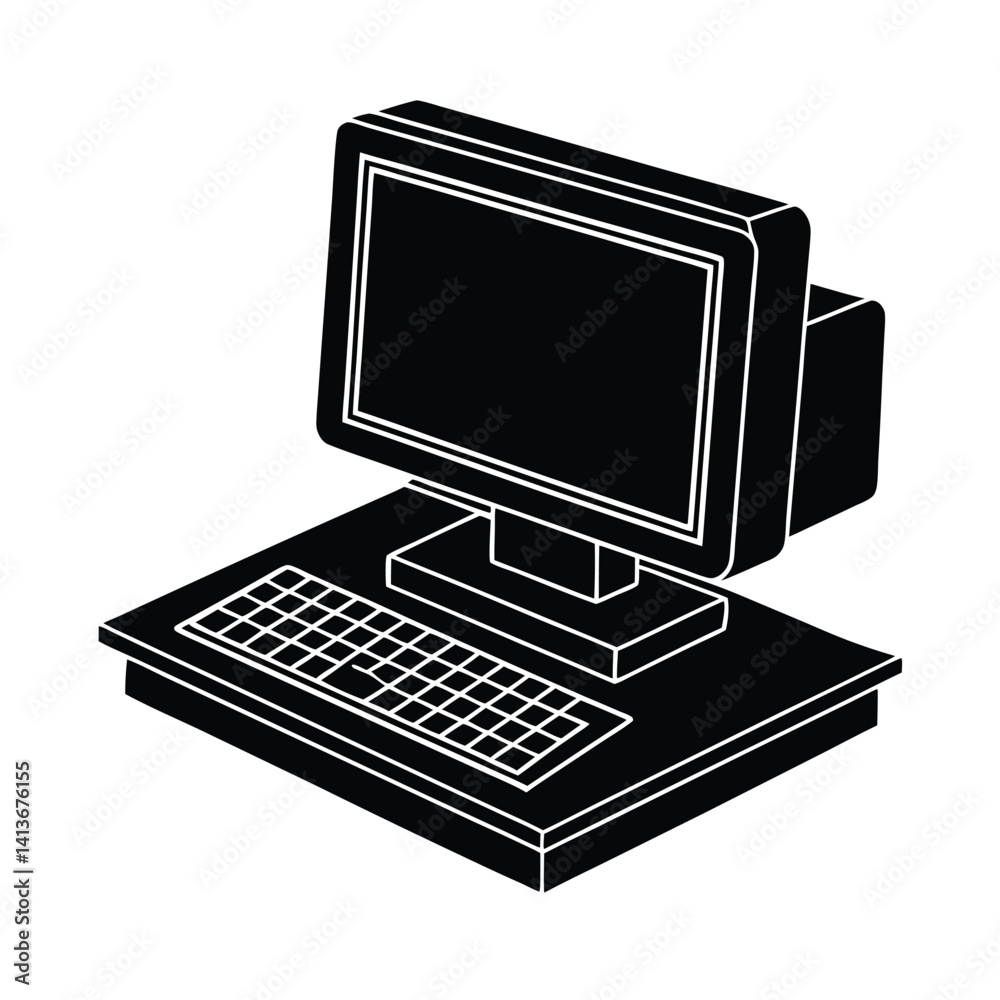 Fototapeta premium Isolated Medical Computer on White Background
