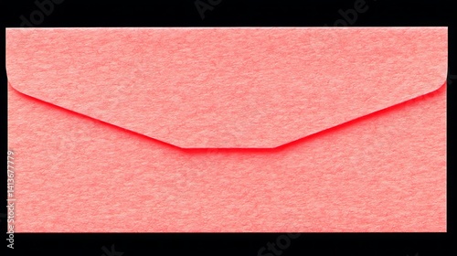 Elevated peach envelope close-up on black conveys tender sentiments and communication