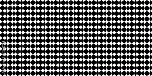 Seamless pattern with black and white bead on a white background.