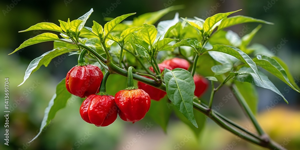 Obraz premium Chili Peppers on Vine