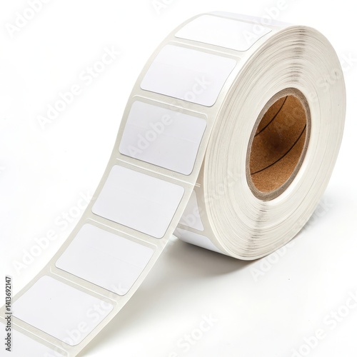 Blank adhesive label roll for various labeling needs.