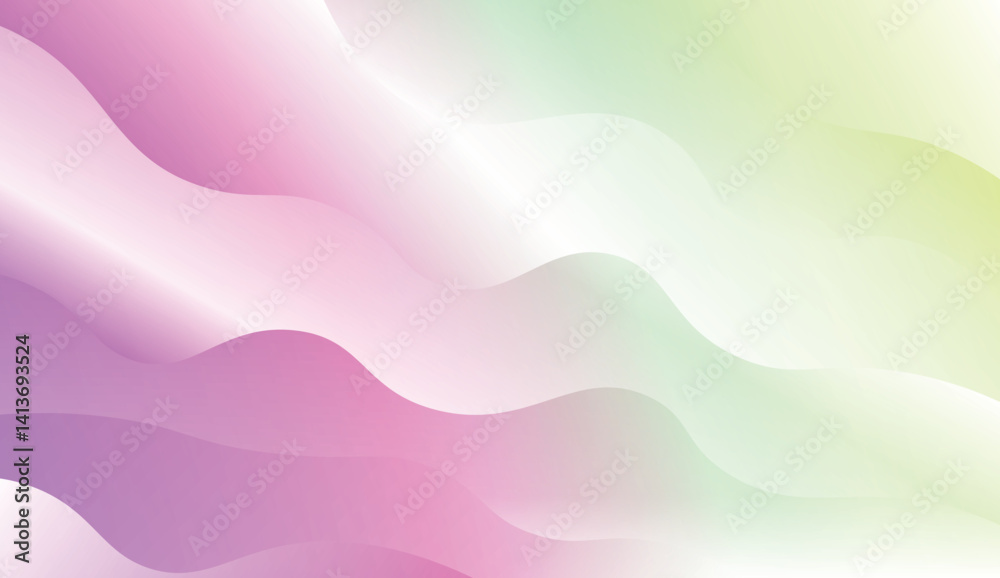 Fototapeta premium Wave Modern Background. For Business Presentation Wallpaper, Flyer, Cover. Vector Illustration with Color Gradient.