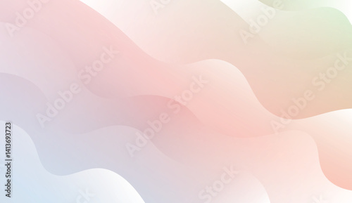 Wavy Background. For Futuristic Ad, Booklets. Vector Illustration with Color Gradient.