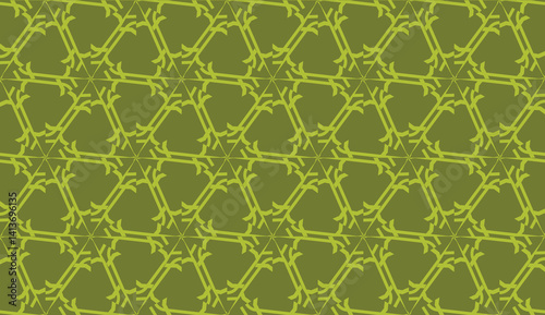 Pattern with abstract geometric design. Vector illustration. Design for your interior wallpaper, fashion print, business presentation. green olive color. Seamless