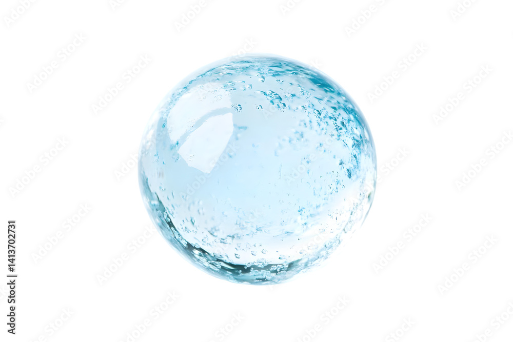 Transparent Blue Water Sphere Illustration Isolated on a Black Background Transparent Blue Water Sphere Illustration Isolated on a Black Background