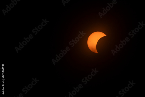 USA, Arkansas. The Total Solar Eclipse of April 8, 2024, Partial Totality