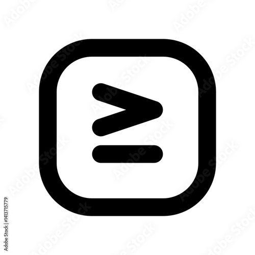 greater than or equal math icon