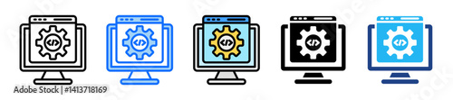 Software Icon Set Multiple Style Collection