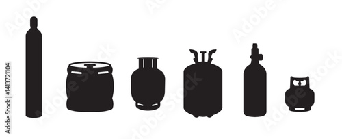 Gas Cylinder Vectors Gas Tanks