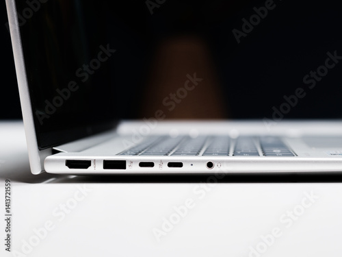 Close-up views of HP Laptop in studio