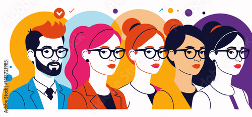 Diverse_Team_Illustration_Professional_Characters_in_Business_Attire_with_Glasses_Modern_Flat_Design_for_Website_and_Marketing_Colorful_Backgrounds_Inclusive_Workplace