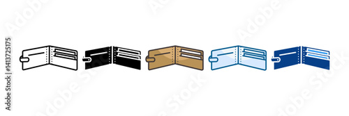 Wallet Icon Set Multiple Style Collection