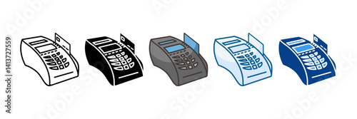 Electronic Data Capture Icon Set Multiple Style Collection
