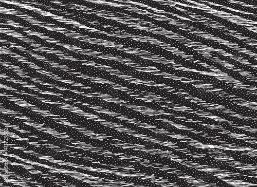 Grunge Scratch Sketch Texture – Abstract Black and White Line Vector Illustration