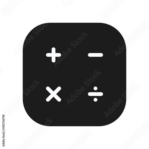 calculator icon silhouette for user interface design