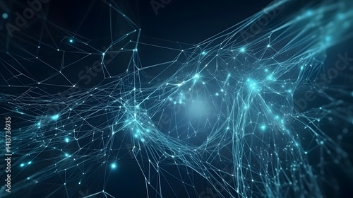 Emerging Digital Structure - Growing Connection Lines Symbolizing Innovative Artificial Intelligence Or Big Data Models - Technology Background