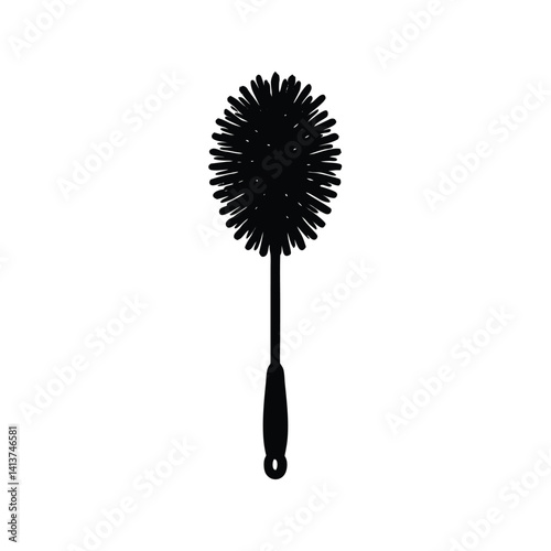 baby bottle brush white background 