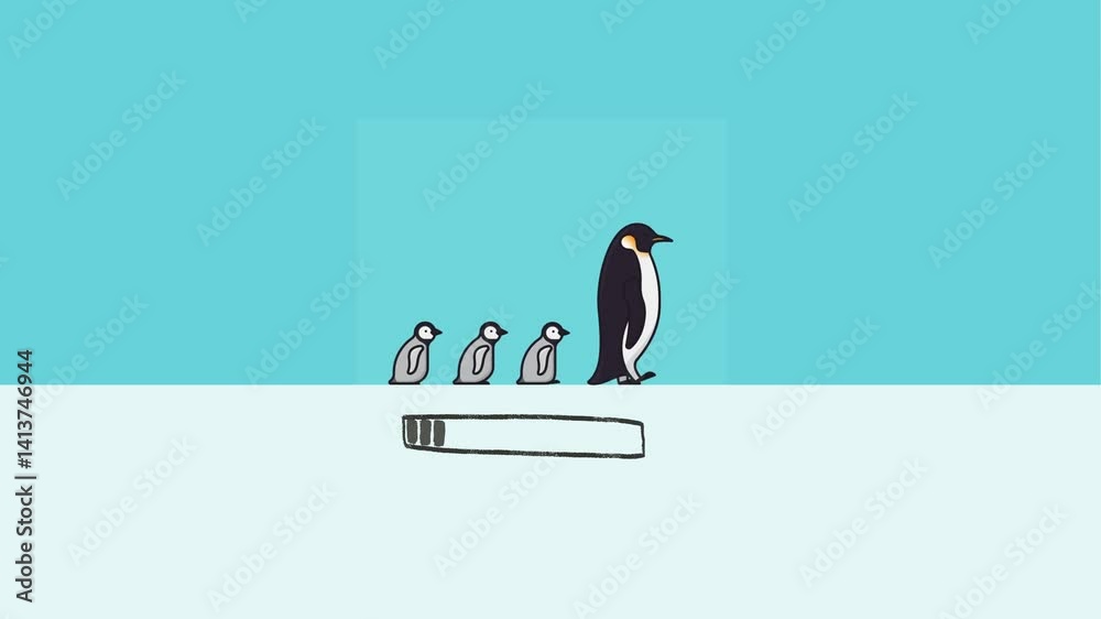 penguin animation opening video loading. to load video opener #Loading #Video #Editing