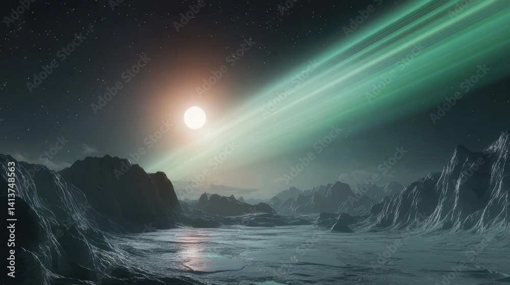 Naklejka premium An astronaut floating weightlessly in deep space, surrounded by stars and galaxies, Earth visible in the distance