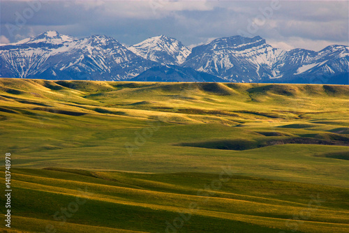 USA, Montana. Rocky Mountains and valley landscape.