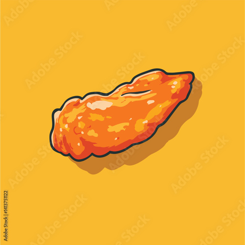 cartoon chicken roasted no details solid background