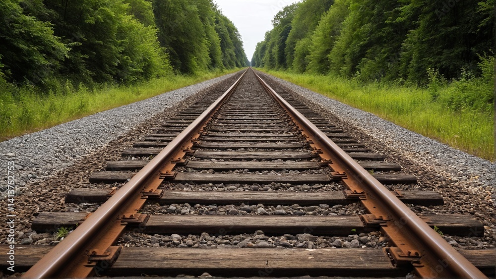 The Endless Railroad: A Journey Through Verdant Forests, Guided by Steel Rails Towards an Unseen Horizon and an Unknown Destination. The Endless Railroad: A Journey Through Verdant Forests, Guided by Steel Rails Towards an Unseen Horizon and an Unknown Destination.