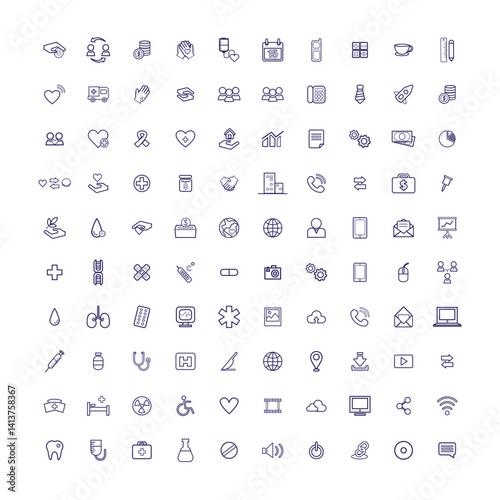 Stakeholder Management icon set with stakeholder, engagement, communication, collaboration, relationship, trust, influence, feedback, mapping, prioritization icon. Simple flat vector