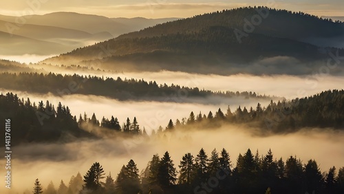 sunrise in the mountains