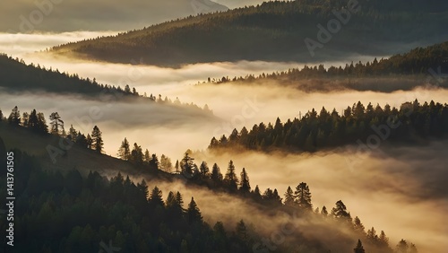 sunrise in the mountains