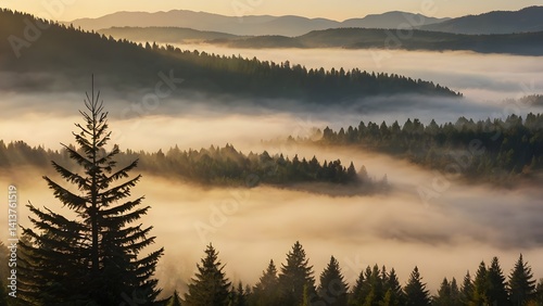 sunrise in the mountains