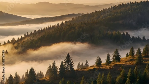 sunrise in the mountains