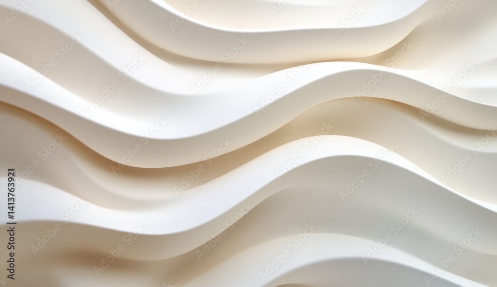 Obraz premium Abstract white wavy texture background.