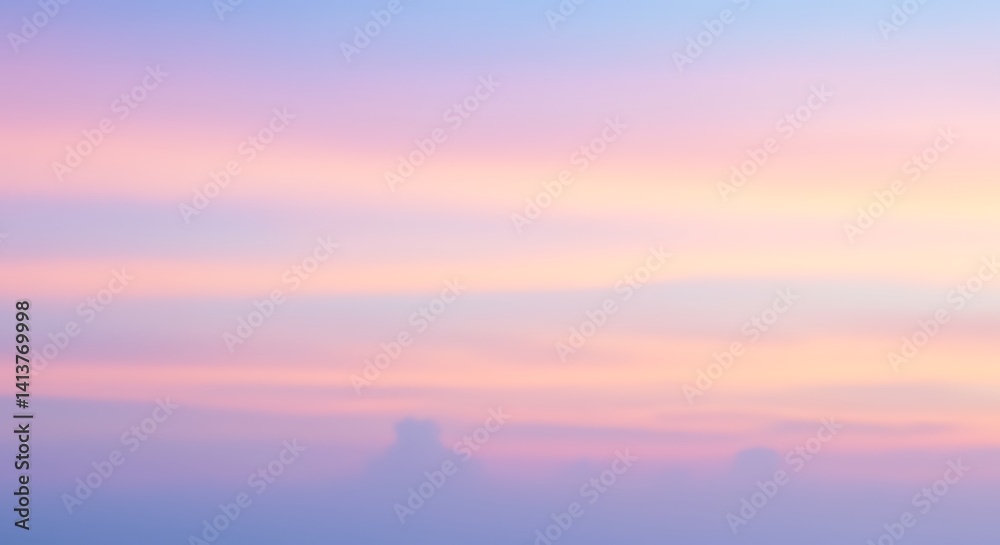 Fototapeta premium Pastel Sky: Soft Hues of Sunrise or Sunset