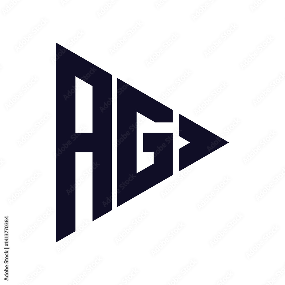 Obraz premium triangle letter logo design