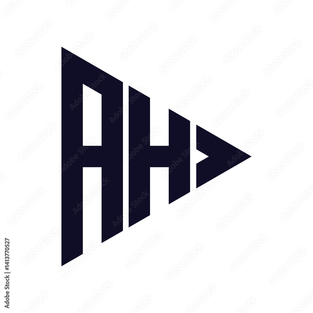 Obraz premium triangle letter logo design