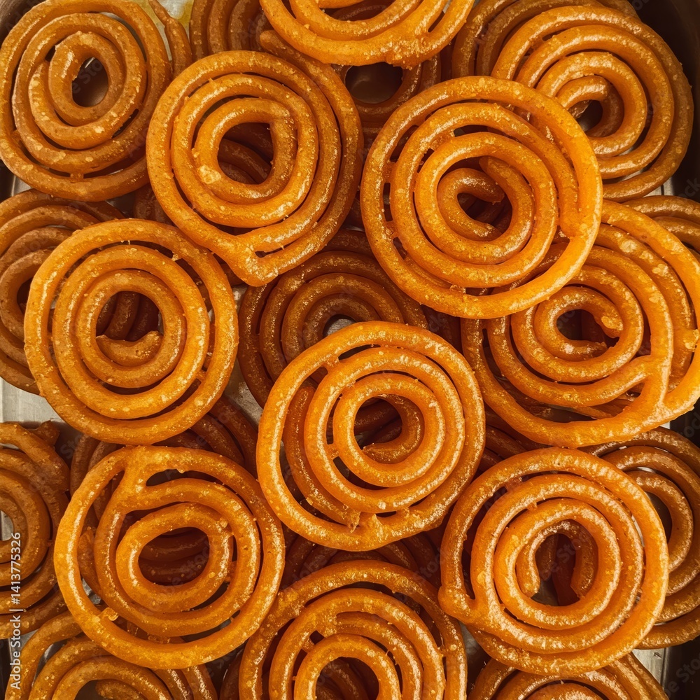 Fototapeta premium Close up of indian jalebi sweets
