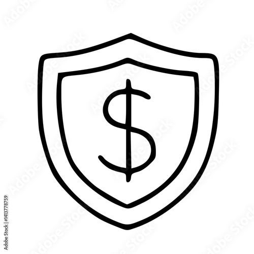Dollar Shield Icon - Financial Protection