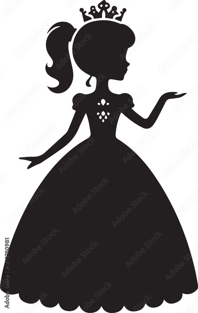 Fototapeta premium silhouettes of princess