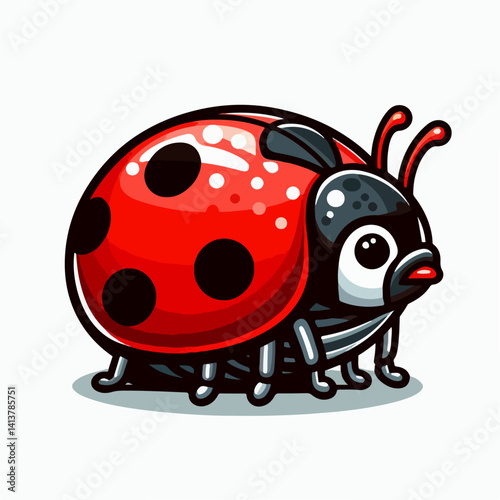 ladybug cartoon vector illustration