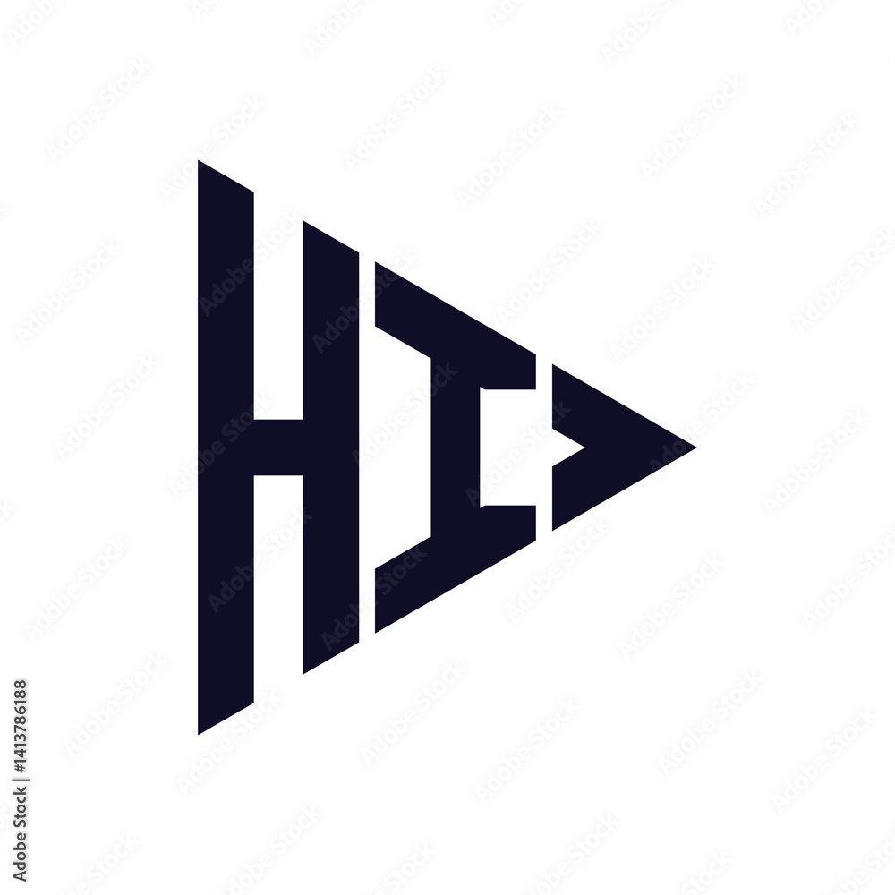 Obraz premium triangle letter logo design