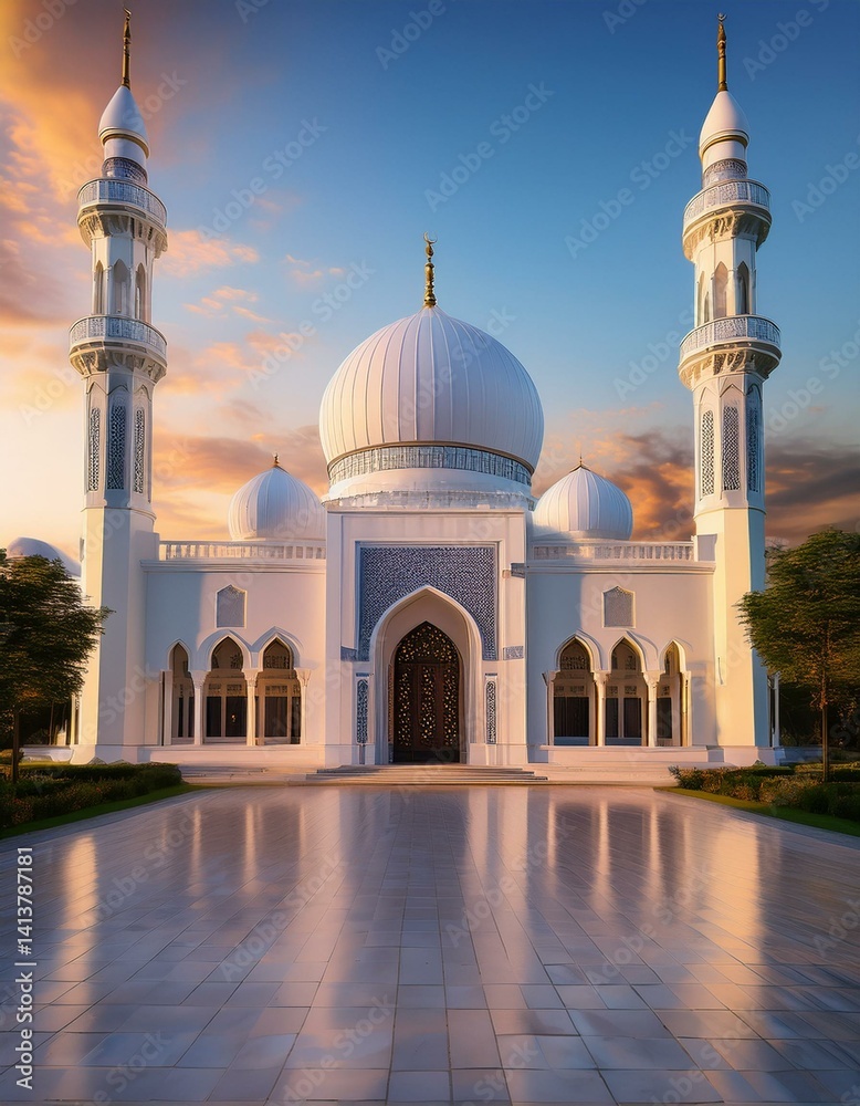Obraz premium mosque in abu dhabi united arab emirates