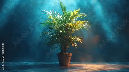 Potted plant still life interior image