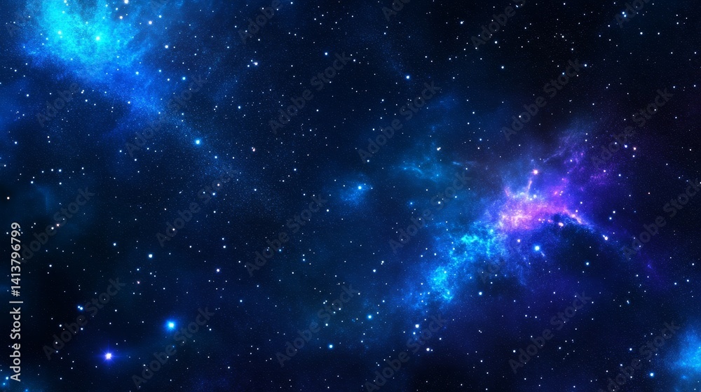 Obraz premium Celestial Sky Mymixzer3 Starry Night Background - A cosmic scene of vibrant nebulae and distant stars, symbolizing wonder, mystery, infinity, exploration, and creation