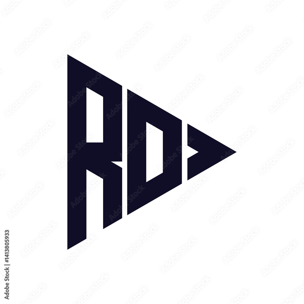 Obraz premium triangle letter logo design