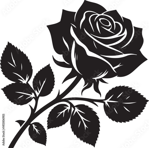Ross high quality black silhouette image