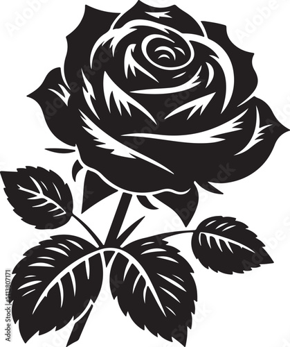 Ross high quality black silhouette image