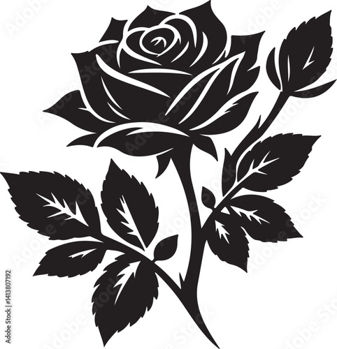 Ross high quality black silhouette image